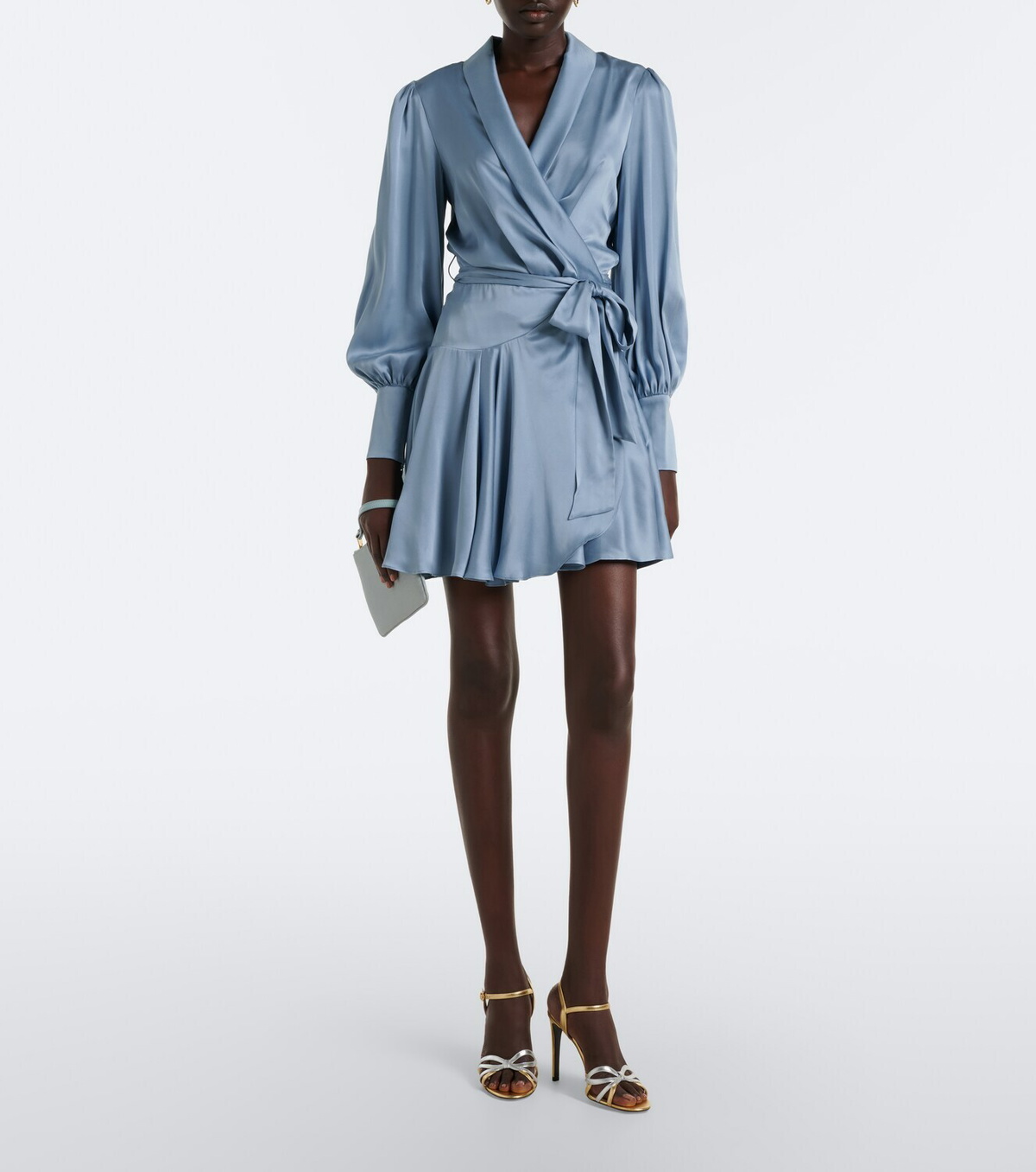 Zimmermann Silk satin wrap dress