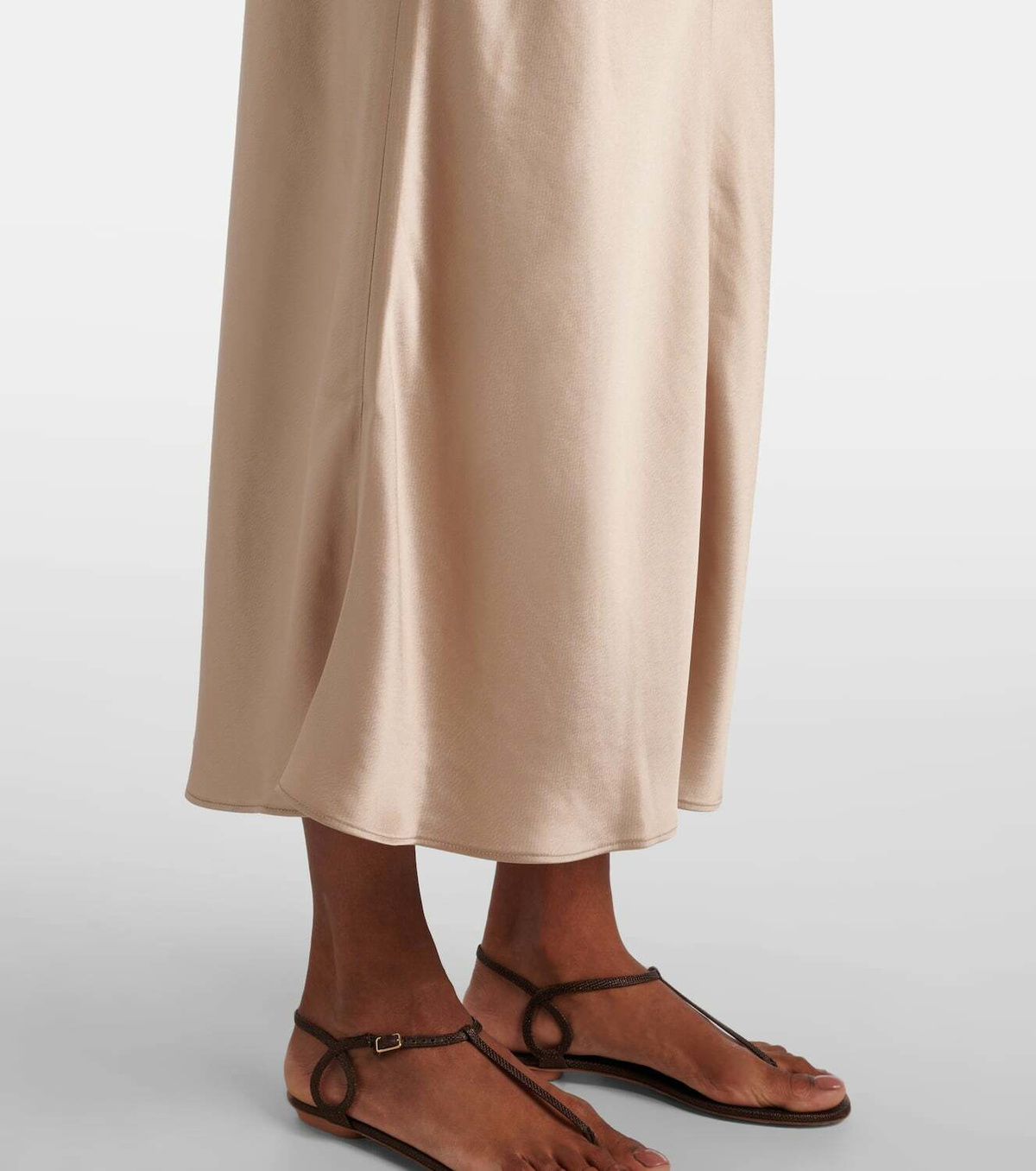 Leset Barb satin slip dress