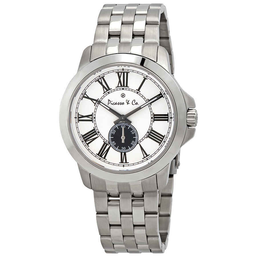 Picasso and Co Quartz Silver Dial Mens Watch PWROSLVB