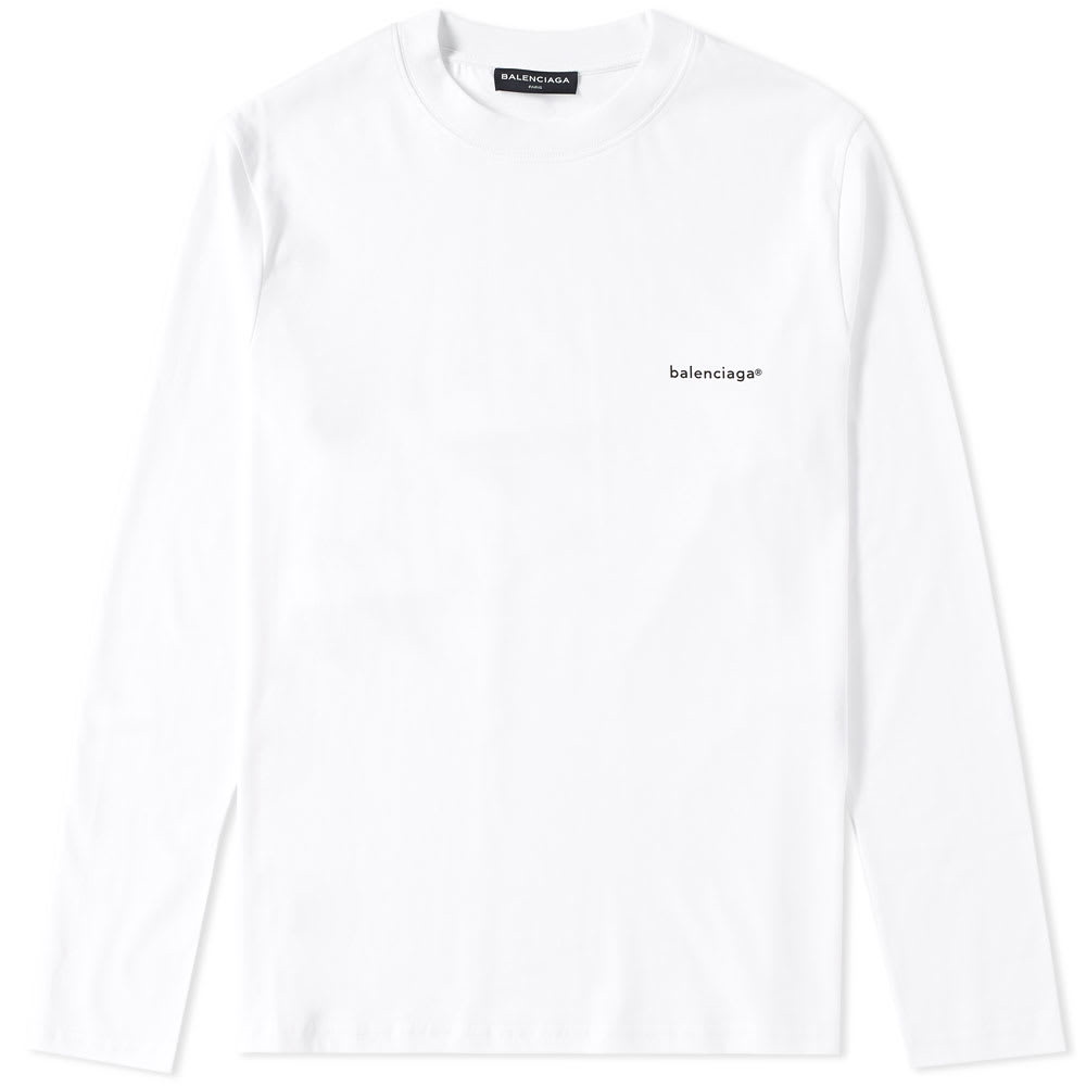 Balenciaga logo-print Long Sleeve Shirt - Black