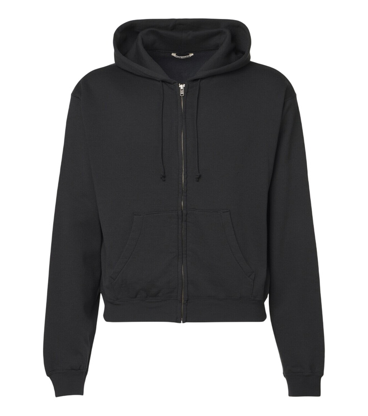 Photo: Auralee Cotton, wool, and silk zip-up hoodie
