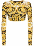 VERSACE - Barocco Printed Jersey Crop Top