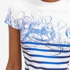 Jean Paul Gaultier Women's Logo T-Shirt in White/Navy