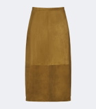 Vince Suede midi skirt