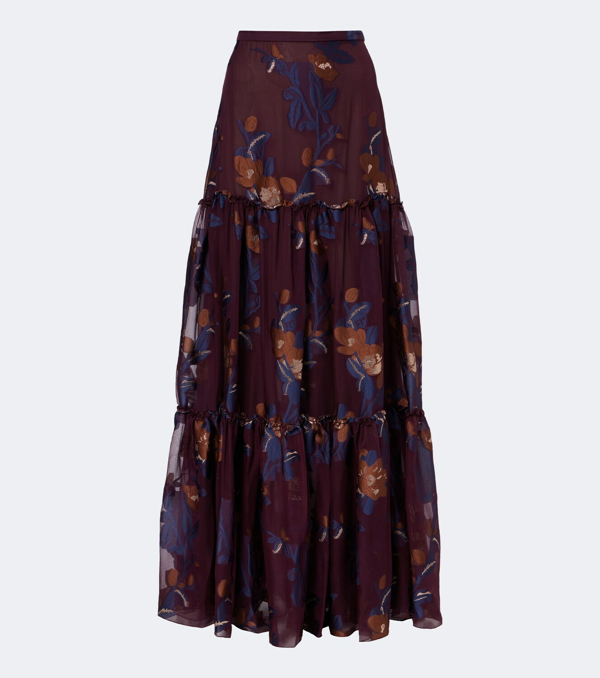 Etro Tiered silk-blend jacquard maxi skirt