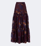 Etro Tiered silk-blend jacquard maxi skirt