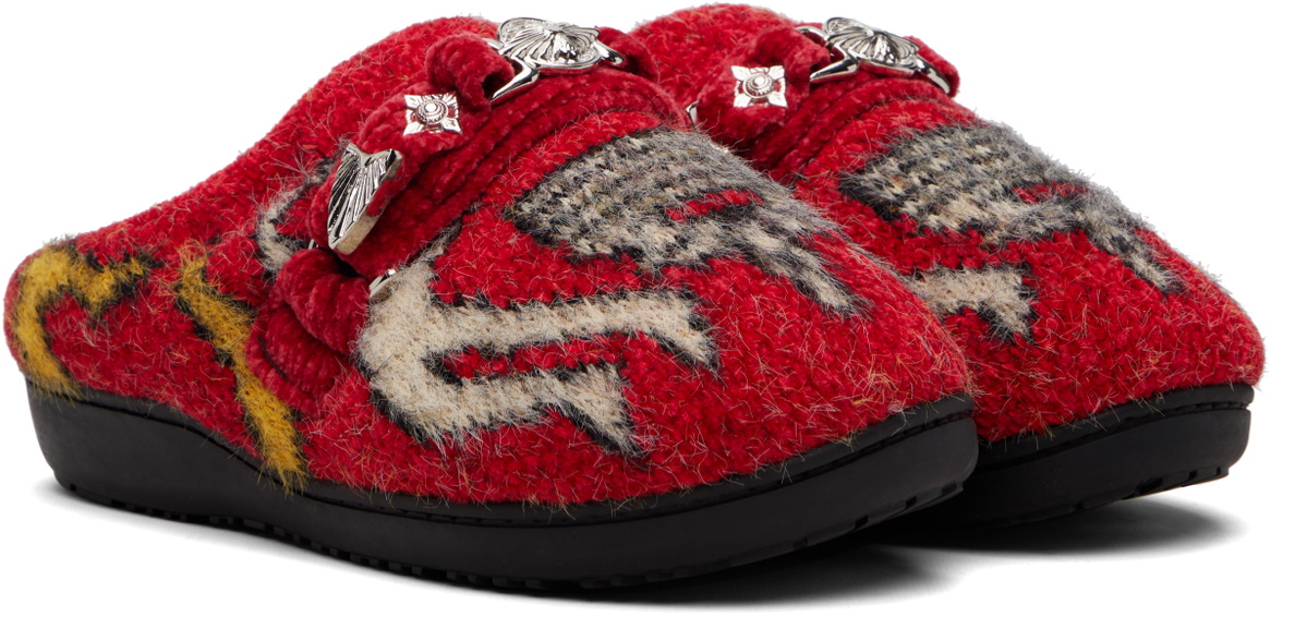Toga Virilis Red SUBU Edition Knit Slipper Loafers