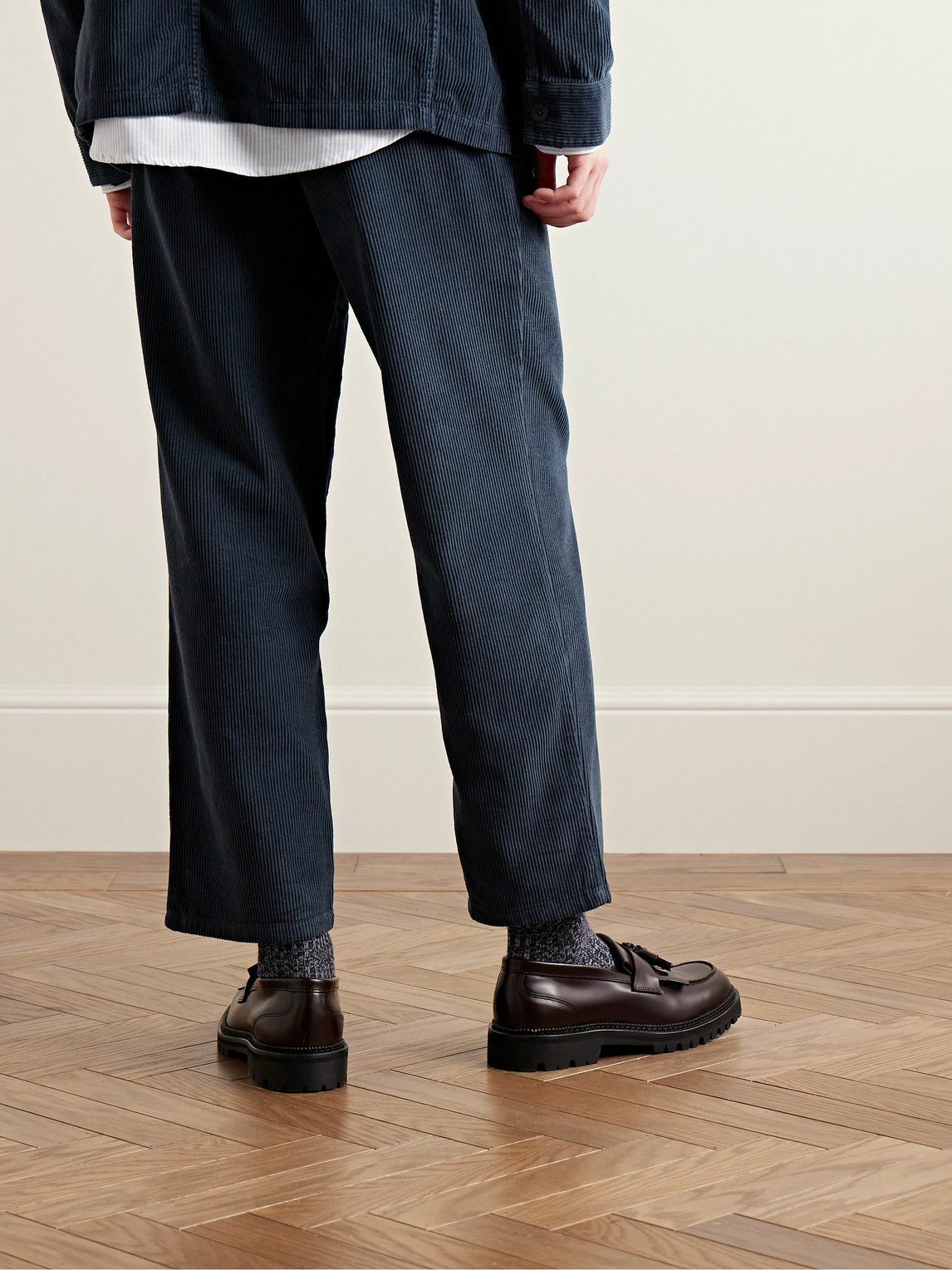 Portuguese Flannel - Straight-Leg Cotton-Corduroy Trousers - Blue