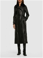 BLANCHA - Leather & Shearling Trench Coat
