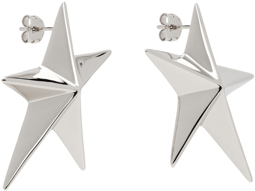 Mugler Silver Armor Earrings