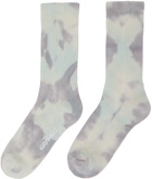 Gramicci Green & Gray Tie-Dye Socks