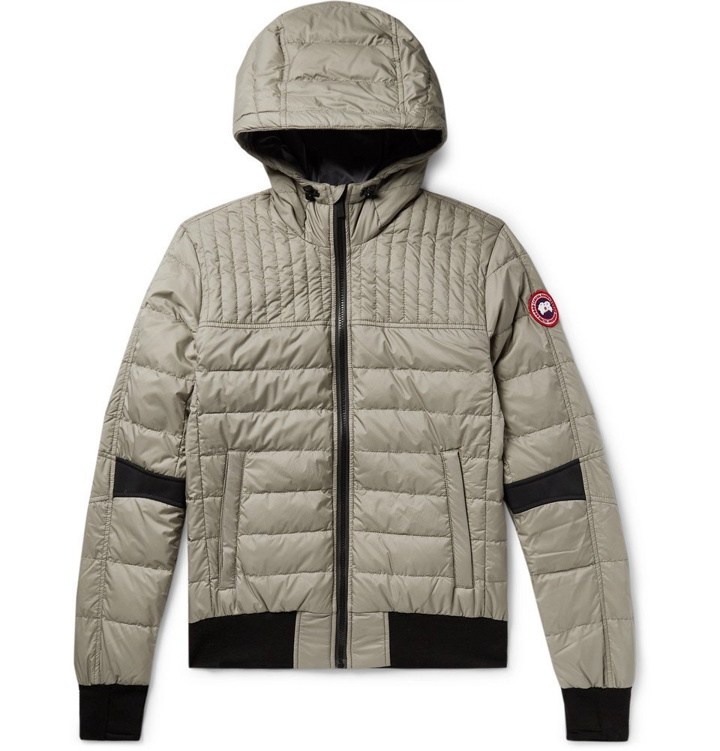 Photo: Canada Goose - Cabri Quilted Nylon-Ripstop Hooded Down Jacket - Gray green