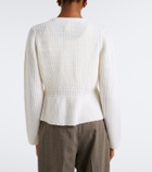 Jardin des Orangers Peplum wool and cashmere cardigan