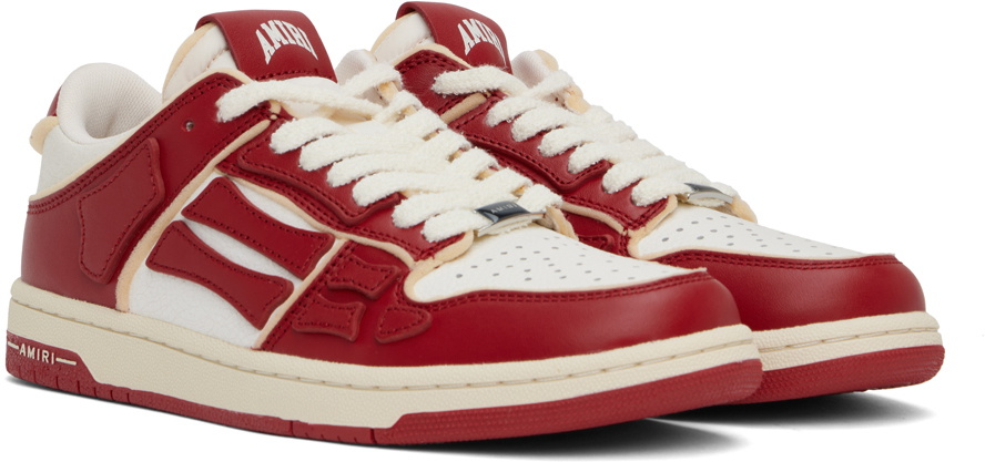 AMIRI Red & White Collegiate Skel Top Low Sneakers Amiri