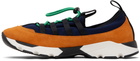Marni Navy & Orange Lycra Lace-Up Running Sneakers