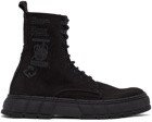 Virón Black Faux-Suede 1982 High-Top Sneakers