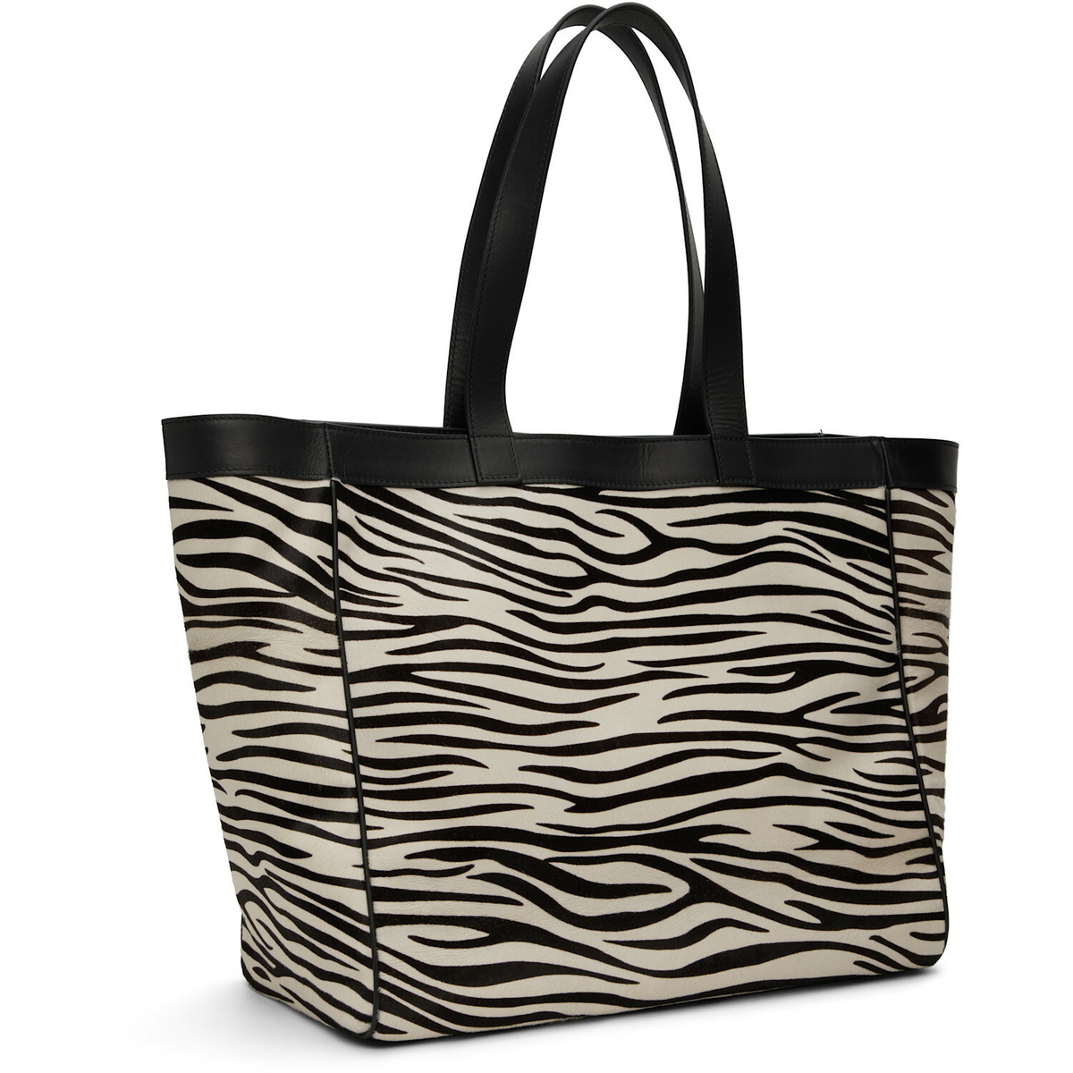 ANINE BING Black & White Medium Rio Tote