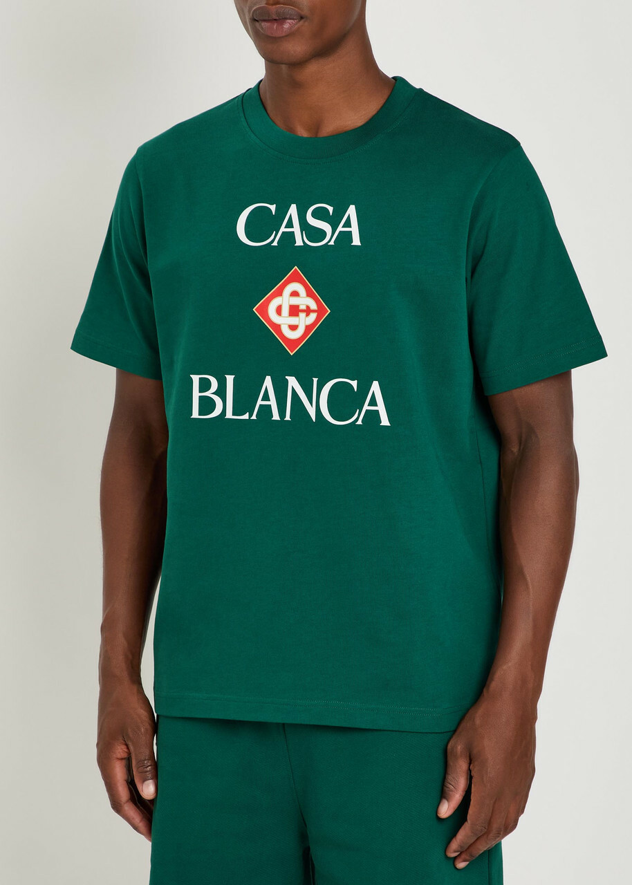 Casablanca Logo-print Cotton T-shirt Green