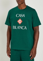 Casablanca Logo-print Cotton T-shirt Green