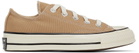 Converse Tan Chuck 70 Low-Top Sneakers