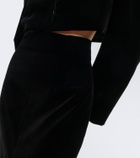 Khaite Lachlan cotton velvet pencil skirt