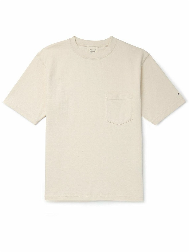Photo: Snow Peak - Logo-Embroidered Cotton-Jersey T-Shirt - Neutrals