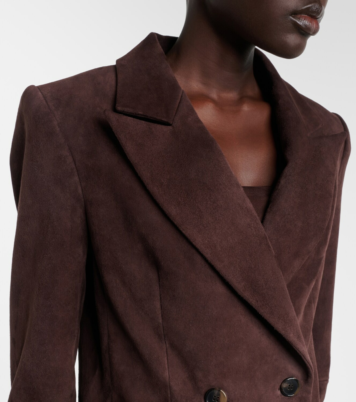 Stouls Jones double-breasted suede blazer