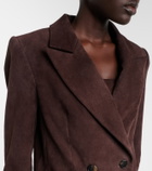 Stouls Jones double-breasted suede blazer