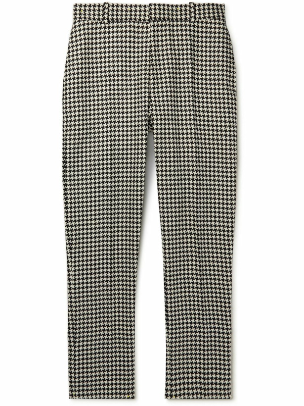 Photo: Alexander McQueen - Tapered Houndstooth Wool Trousers - Black