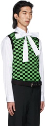 Molly Goddard SSENSE Exclusive Green Checkerboard Selwyn Vest