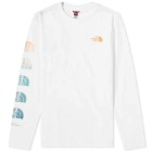 The North Face Men's Long Sleeve D2 Graphic T-Shirt in Gardenia White