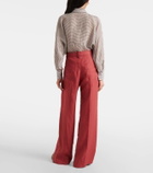 Brunello Cucinelli Hemp and linen wide-leg pants