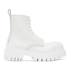 Balenciaga White Strike Boots