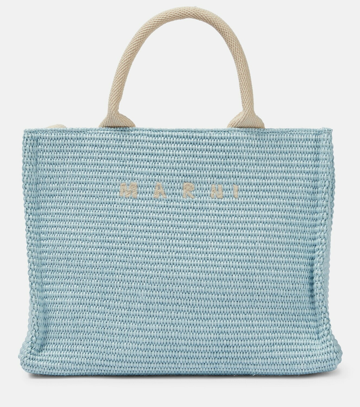 Marni Logo Large Raffia Tote