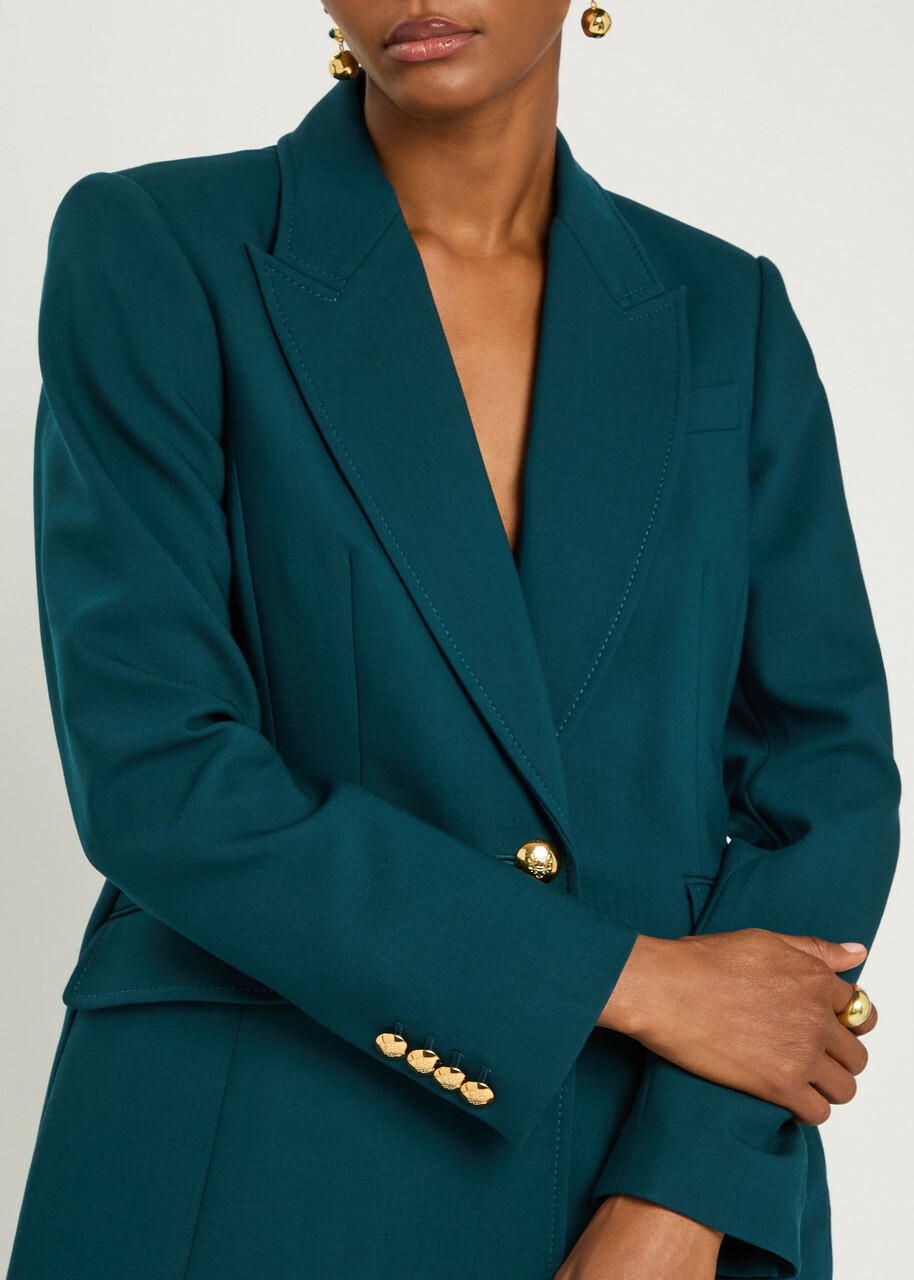 Zimmermann Rebellion Stretch-wool Blazer Teal