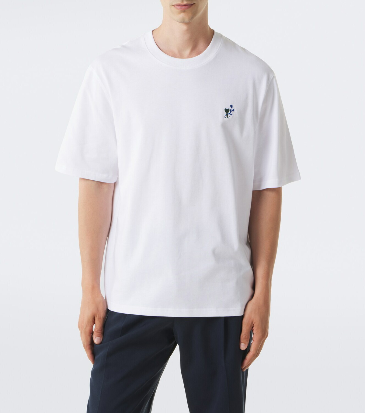 Ami Paris Ami De Cœur Tulipe cotton jersey T-shirt
