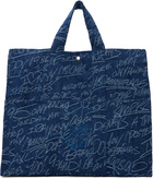 Sky High Farm Workwear Blue KS Graffiti Denim Tote