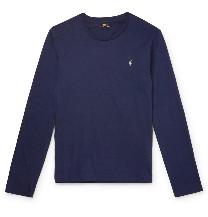 Photo: Polo Ralph Lauren - Slim-Fit Cotton-Jersey T-Shirt - Navy