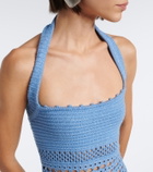 Retrofête Ronni cotton-blend crochet minidress