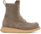 Rick Owens Taupe Para Boots