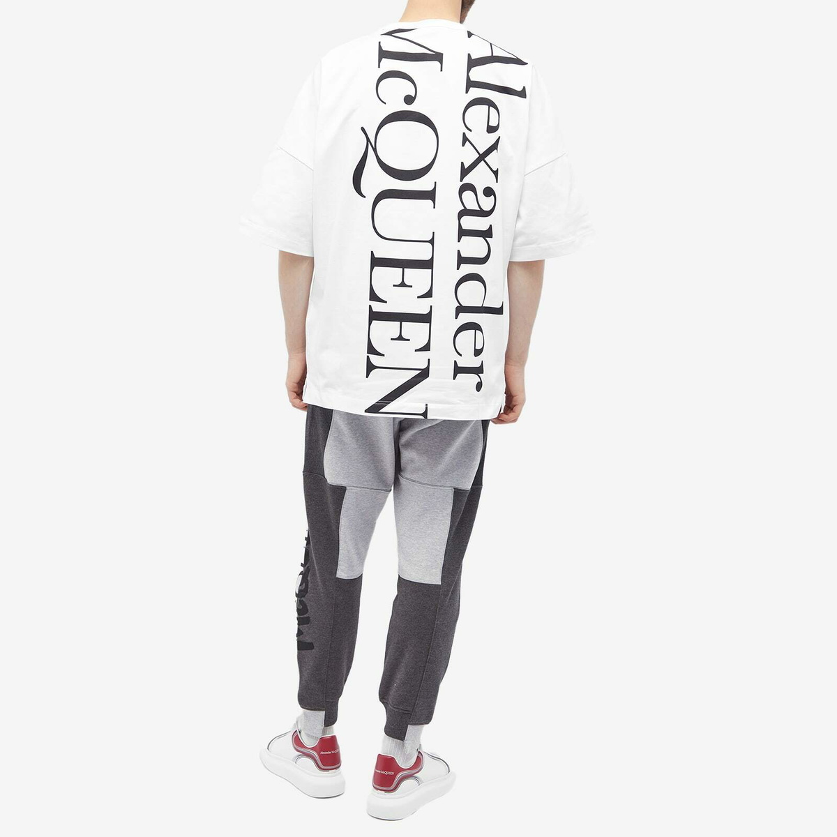 Alexander McQueen Men's Exploded Logo Oversized T-Shirt in Alexander McQueen Men's Exploded Logo Oversized T-Shirt in