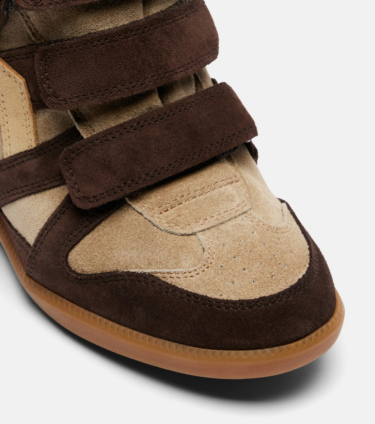 Isabel Marant Bekett leather and suede wedge sneakers