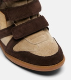 Isabel Marant Bekett leather and suede wedge sneakers