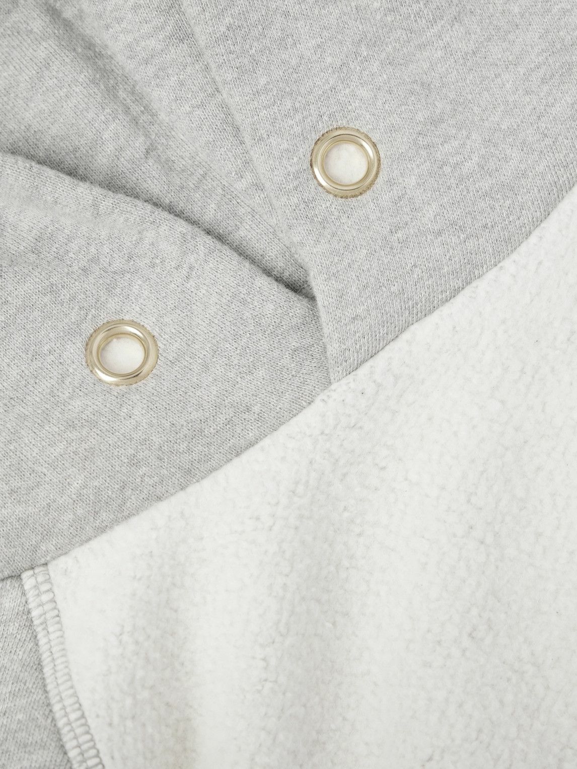 Les Tien - Fleece and Cotton-Jersey Hoodie - Gray