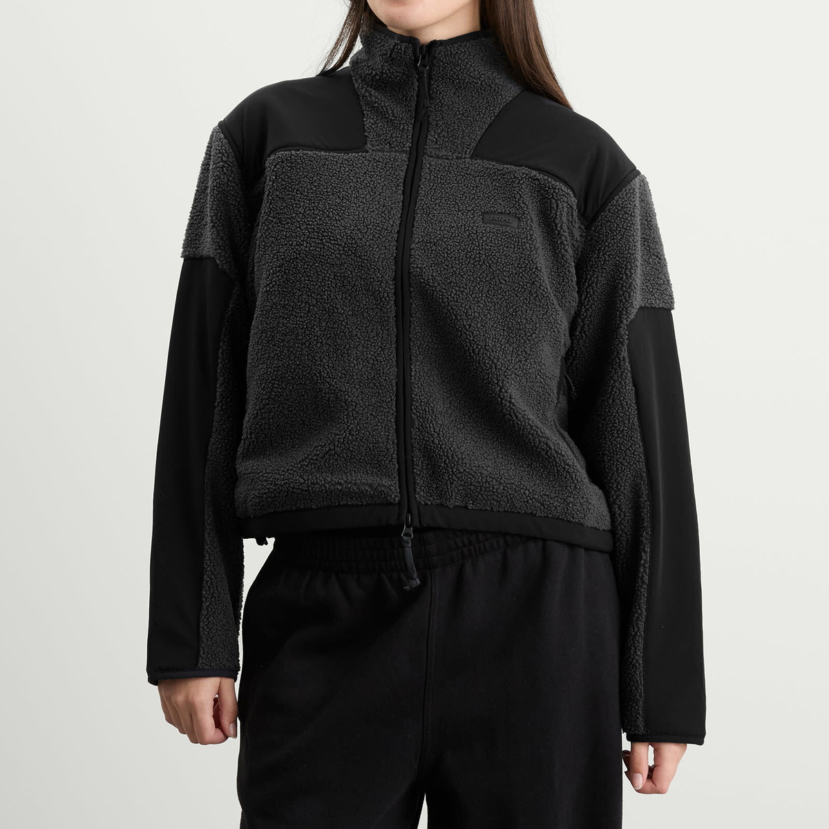 SKIMS Women's Teddy Sherpa Zip Up in Ash