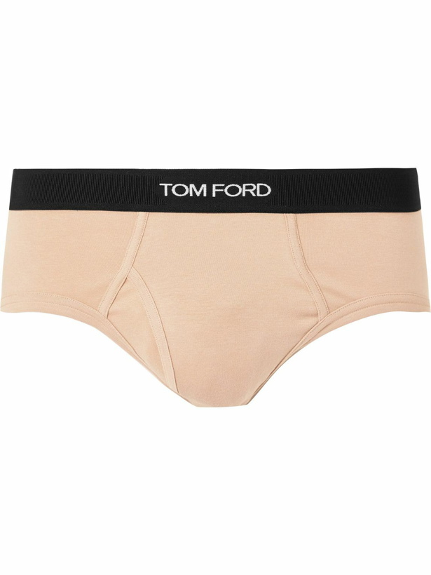 Photo: TOM FORD - Stretch-Cotton Briefs - Neutrals