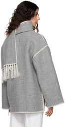 Totême Gray Scarf Jacket