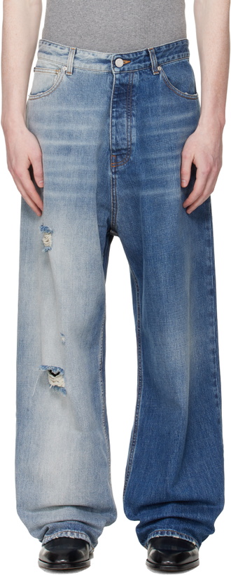 Photo: VETEMENTS Blue Degrade Effect Jeans