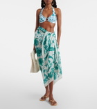 Heidi Klein Kos paisley cotton and silk beach cover-up