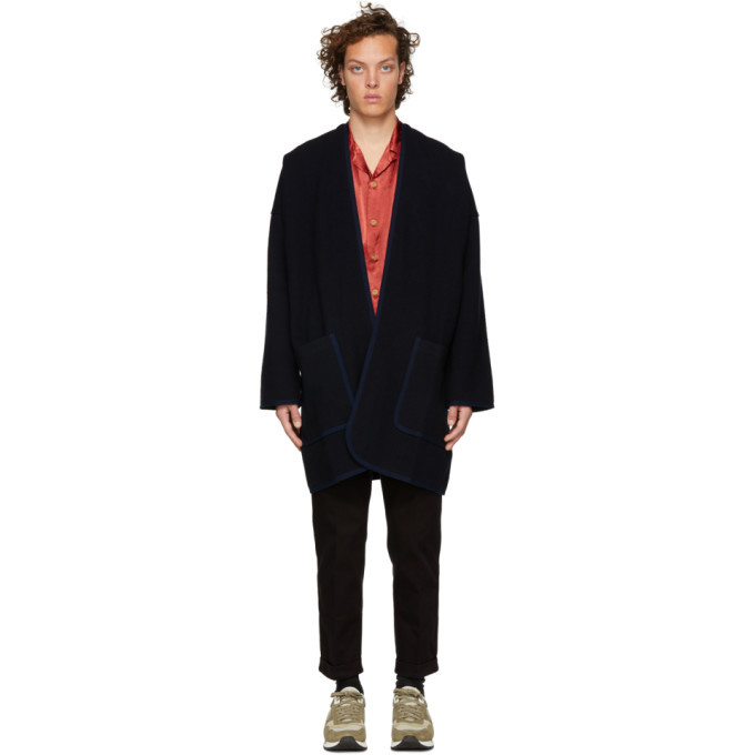 Visvim Navy Sanjuro Coat Visvim